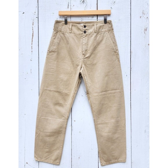 Current / Elliott Western High Rise Straight Fit Khaki Beige Pants Size 27 / 6 - Picture 1 of 11